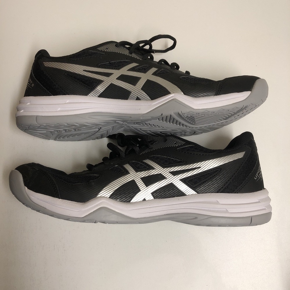 Asics‎ Upcourt 5 Shoes Men's Six 13 Black Silver White Volleyball Sneakers
